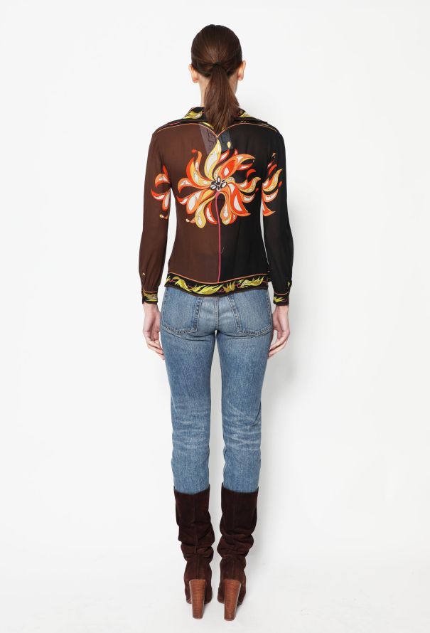 Emilio Pucci 70s Graphic Cardigan & Blouse Set - 7