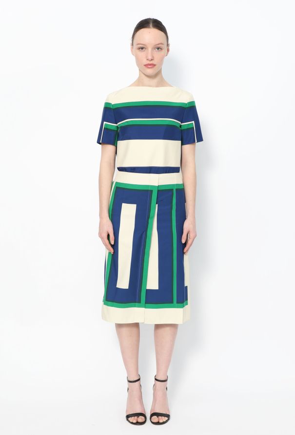 Céline S/S 2011 Striped Bicolor Silk Top - 5