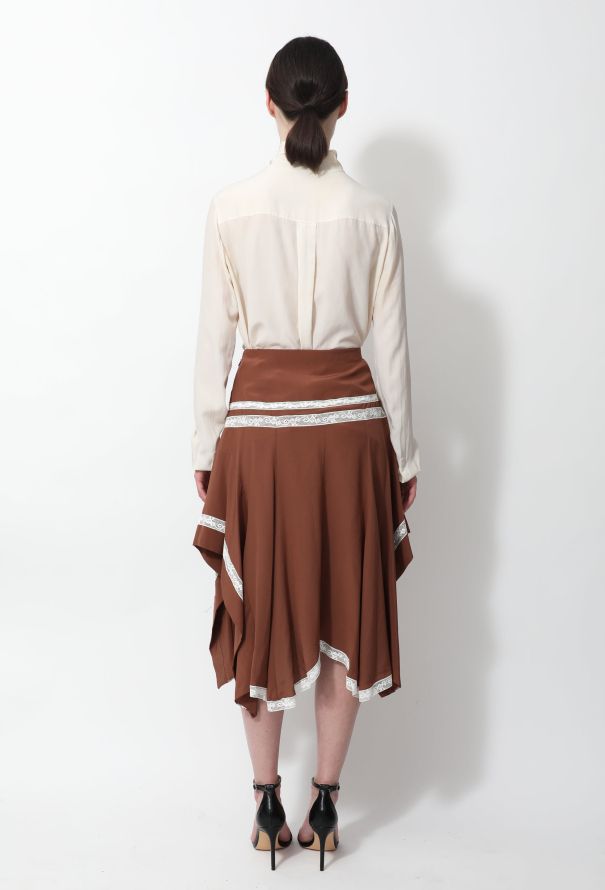Chloé F/W 2018 Asymmetrical Silk Skirt - 5
