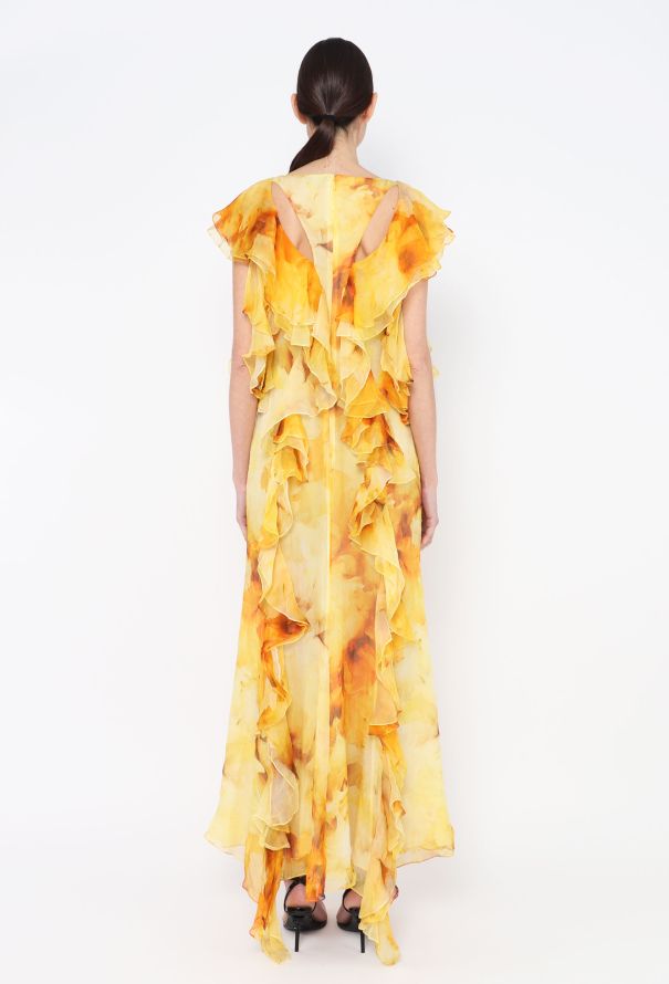 Alexander McQueen S/S 2019 Ruffled Chiffon Gown - 5