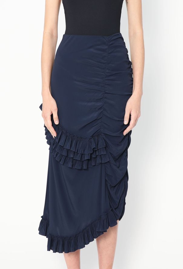 Marni Marni Accordion Ruffled Silk Skirt - 3