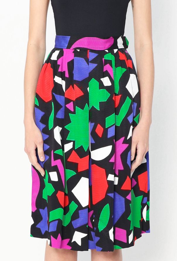 Saint Laurent S/S 1983 Pleated Matisse Skirt - 4