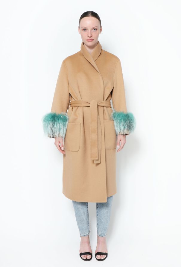 Prada 2017 Angora Fox Cuff Coat - 1