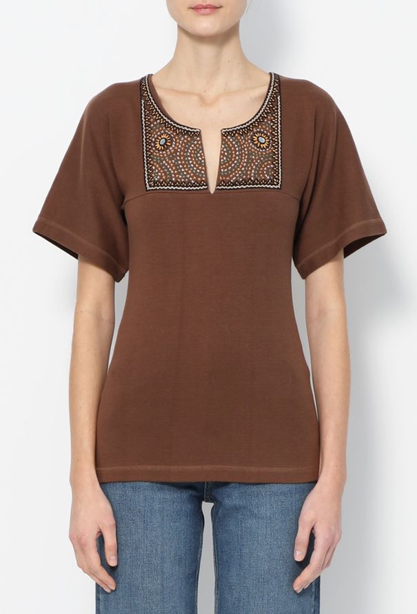 Chloé Late '90s Embroidered Cotton Top - 1