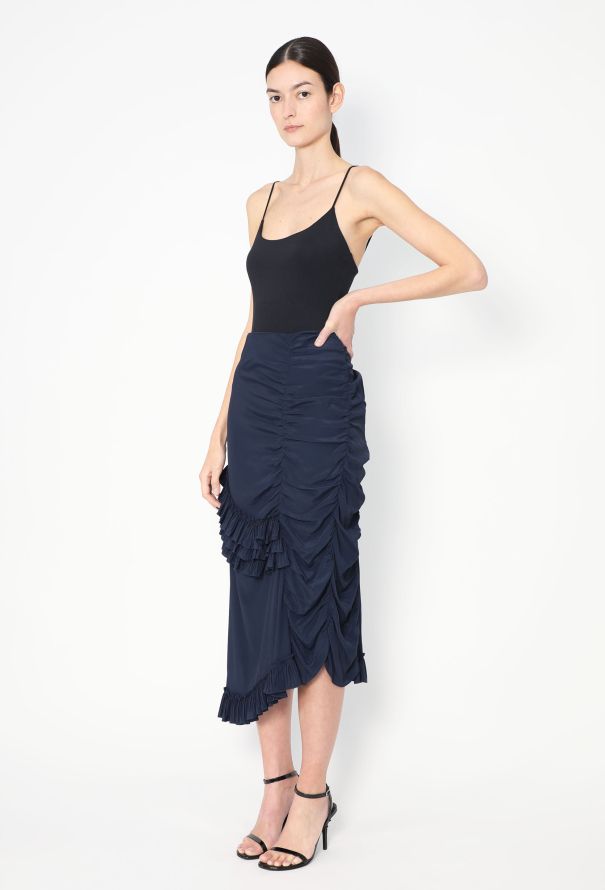 Marni Marni Accordion Ruffled Silk Skirt - 2