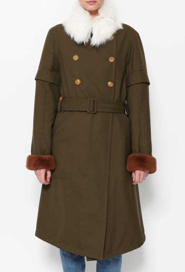 Chloé F/W 2019 Faux Fur Belted Coat - 5