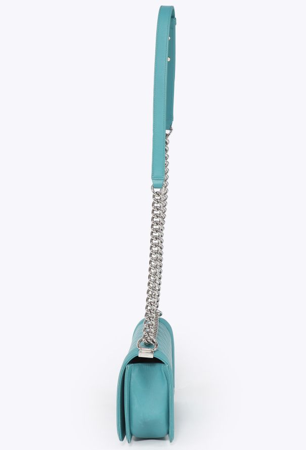 Chanel Turquoise Medium Boy Bag - 4