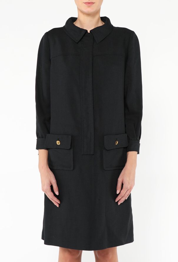 Saint Laurent Vintage Linen Shift Dress - 2