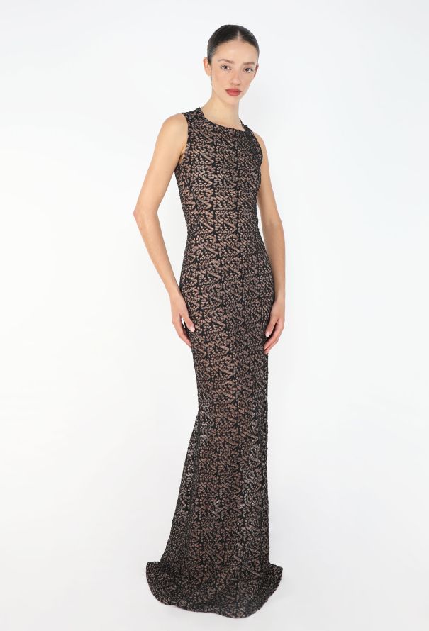 Alaïa S/S 2011 Macramé Flared Lace Gown - 4
