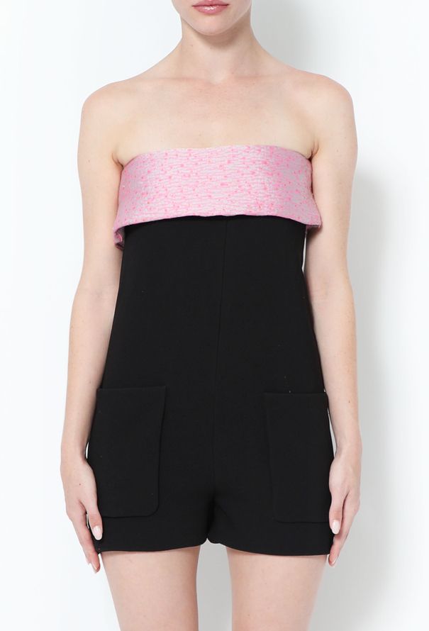 Balenciaga Resort 2015 Bicolor Crêpe Romper - 3