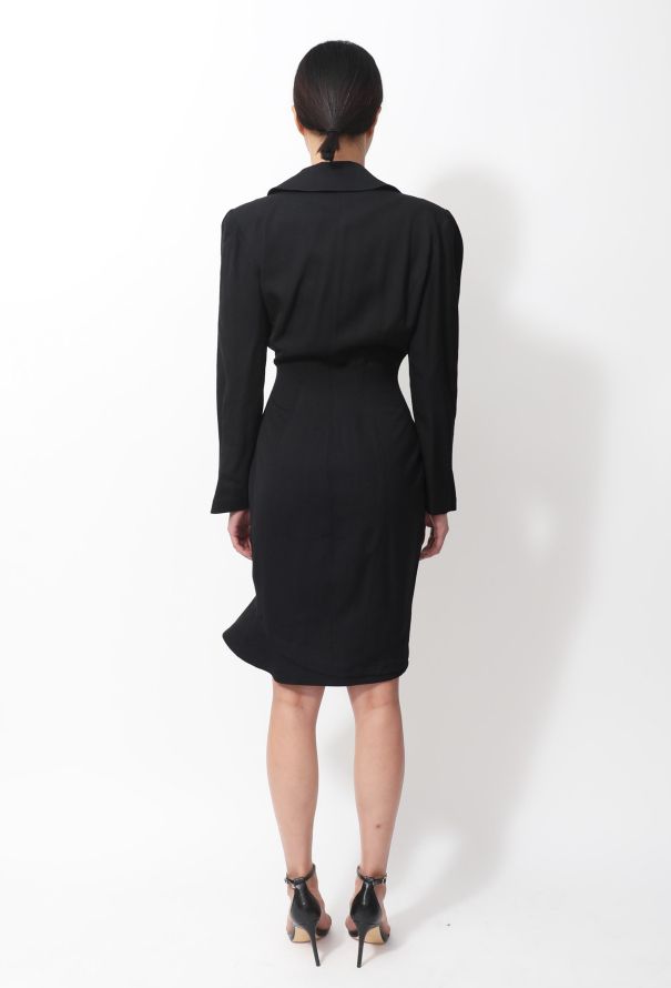 Thierry Mugler Vintage Ruffled Smoking Dress - 6