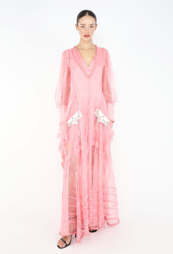 Louis Vuitton Resort 2018 Raschelle Lace Chainlink Gown - 1