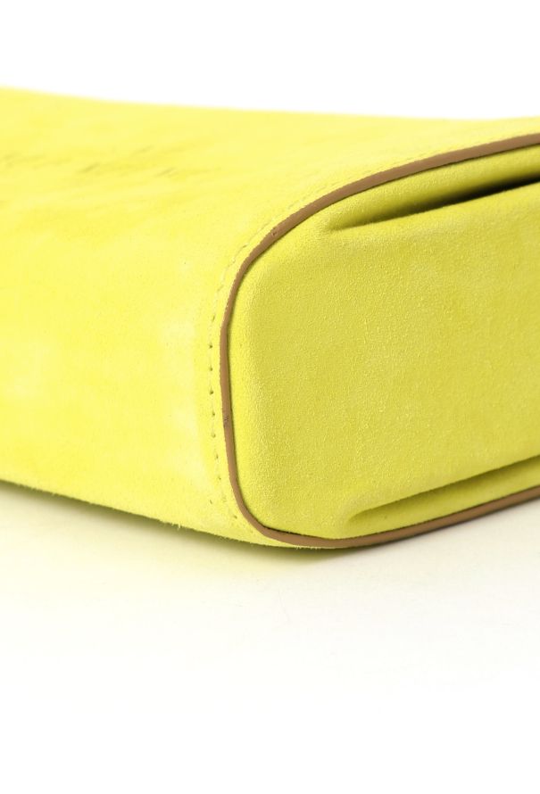 Valentino Yellow Suede Clutch - 10