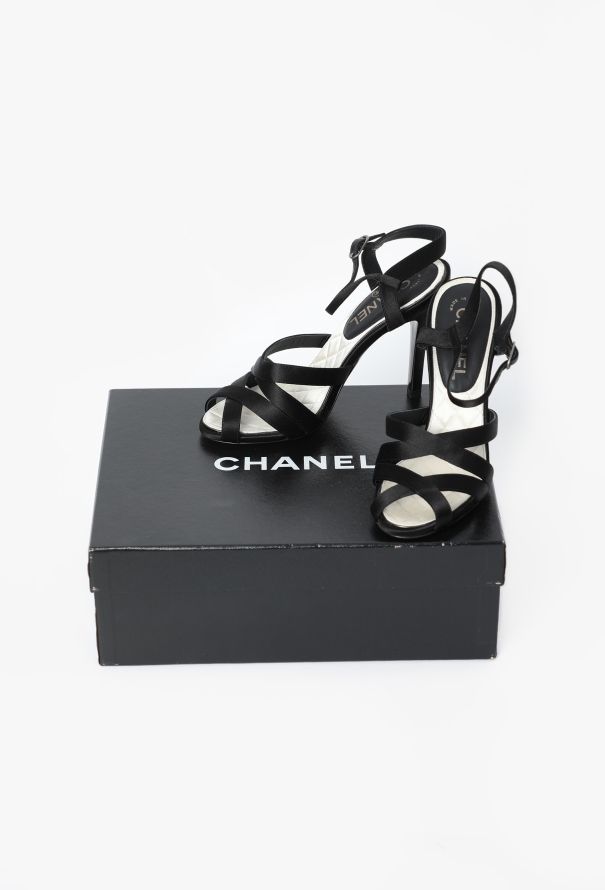 Chanel Strappy Slingback 'CC' Sandals - 4