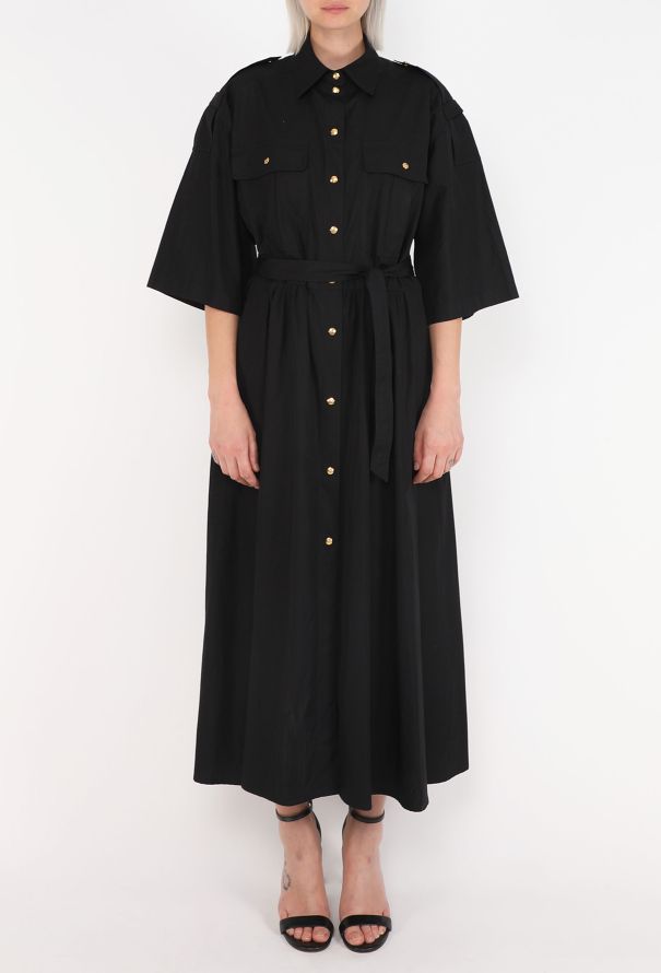 Céline Belted Calèche Cotton Dress, 2022 - 4