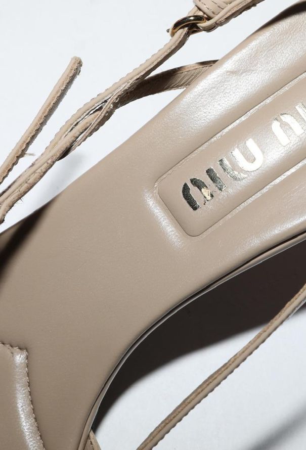 Miu Miu F/W 2023 Patent Strap Slingbacks - 9