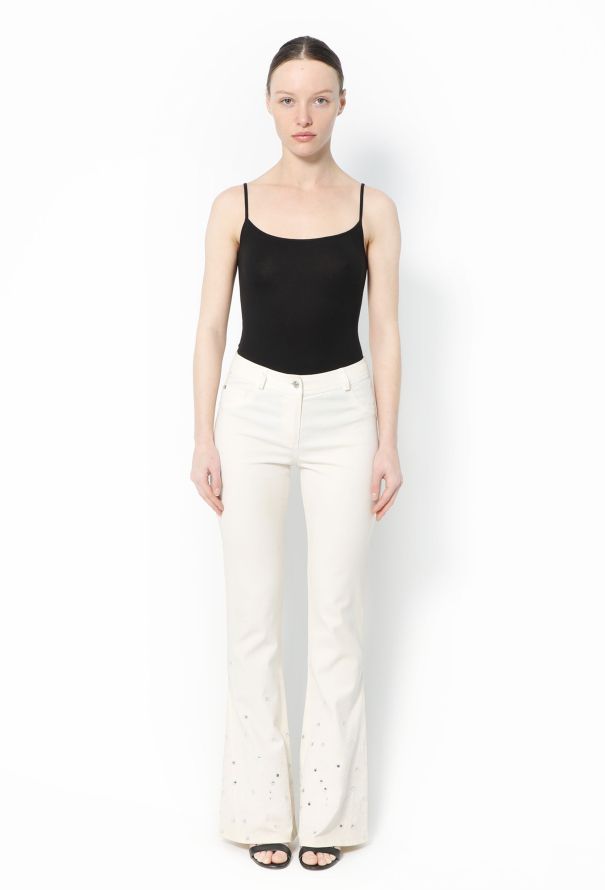 Dior 2004 Flared Embellished Jeans - 1