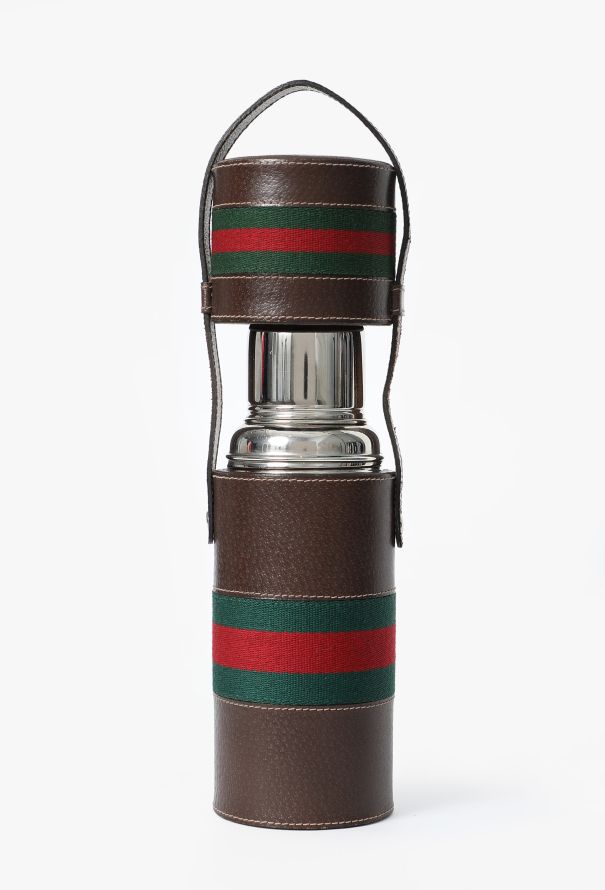 Gucci Vintage Leather Bottle Carrier - 2