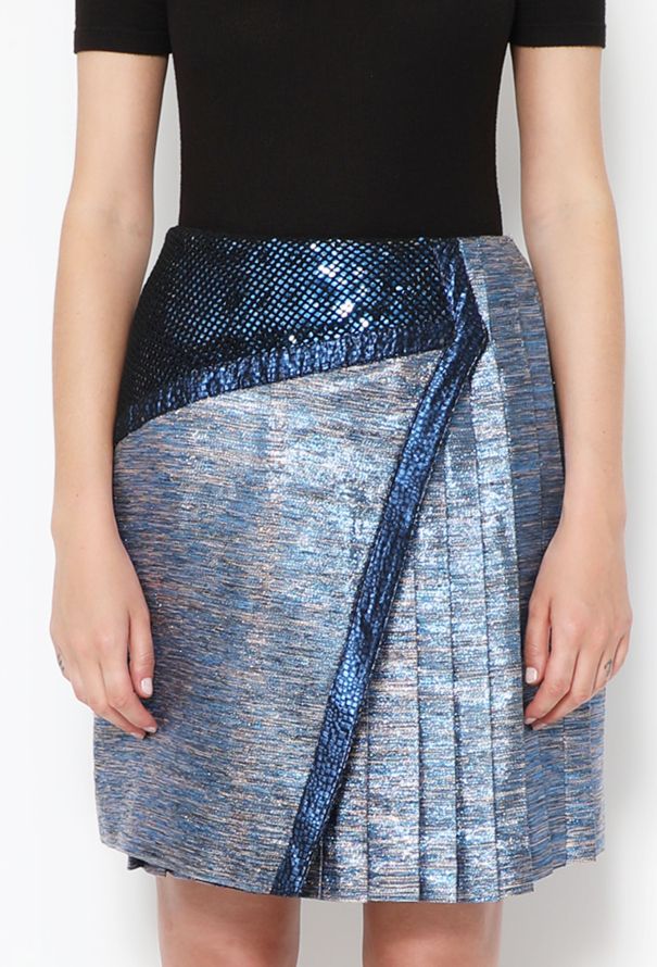 Rodarte S/S 2009 Lamé Pleated Skirt - 3