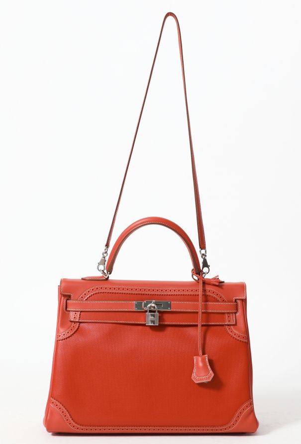 Hermès Limited Edition Sanguine Kelly Ghillies 35 - 4