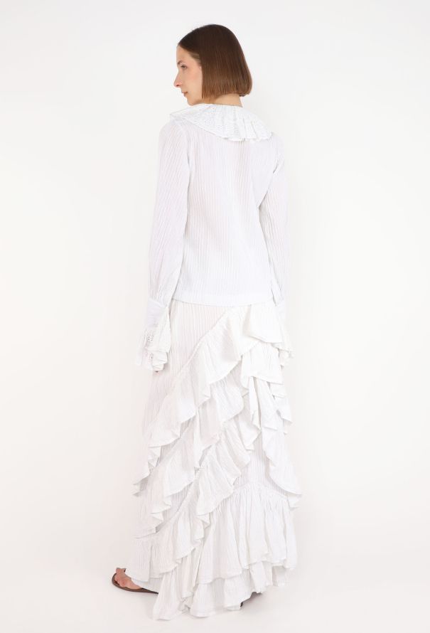 World Treasures Authentic Mexican Cotton Lace Ensemble, 1970s - 7