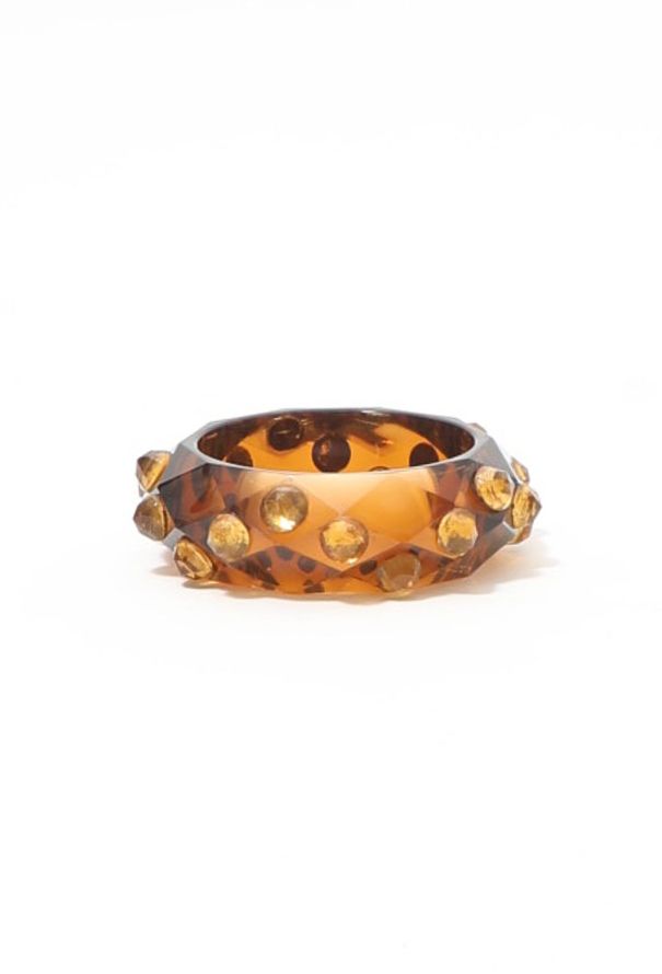 Exquisite Vintage 70s Studded Lucite Bracelet - 4