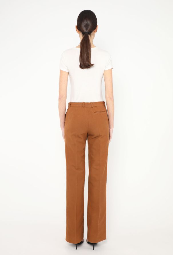 Céline Classic Flared Cotton Trousers - 4