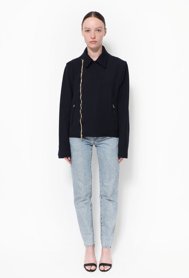 Céline Ribbed Twill Zip Jacket - 2