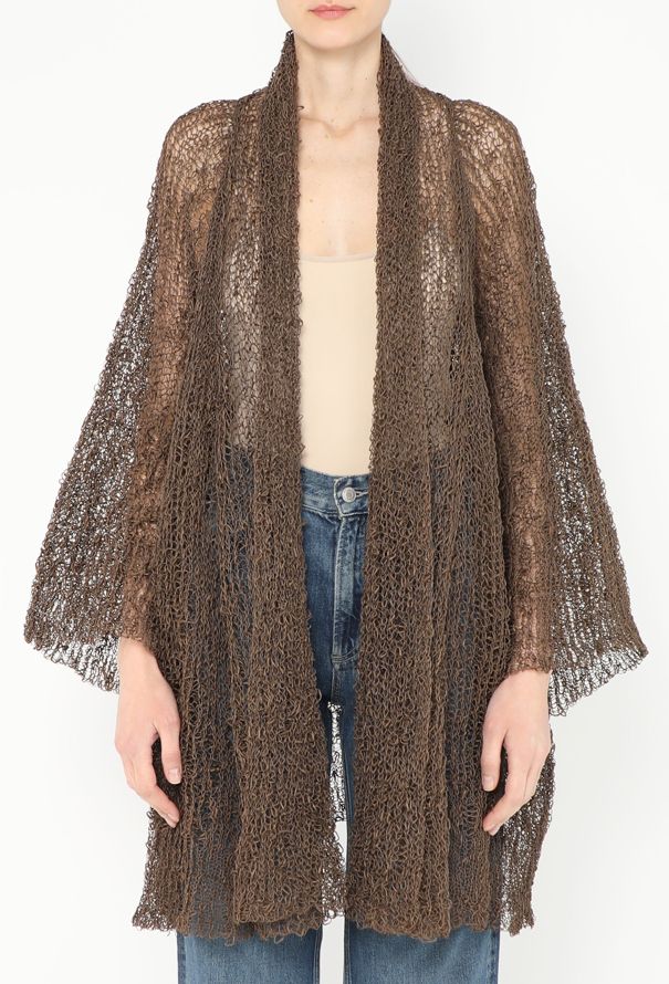 Issey Miyake Vintage Crochet Fishnet Cardigan - 2