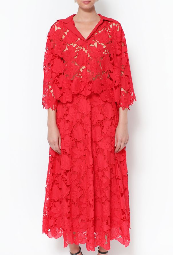 Valentino 2021 Floral Guipure Skirt Ensemble - 2