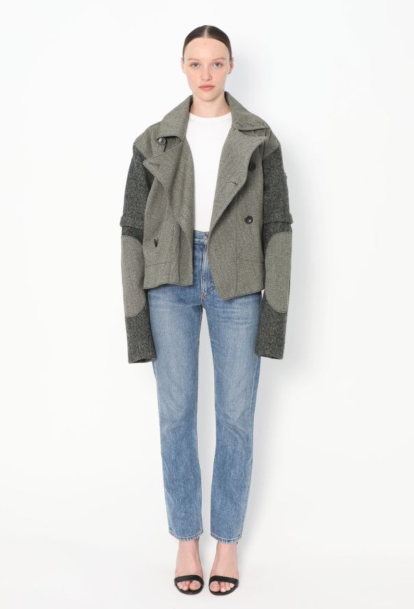 Balenciaga F/W 2004 Asymmetrical Patchwork Jacket - 3