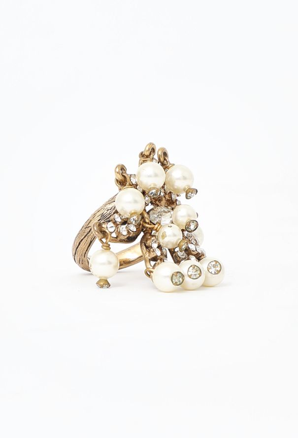 Balenciaga Edition F/W 2008 Pearl Leaf Ring - 3