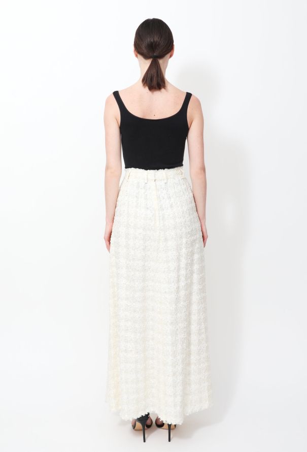 Dolce & Gabbana Embroidered Tweed Long Skirt - 4