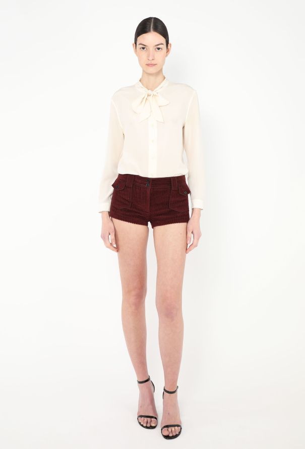 Saint Laurent S/S 2019 Corduroy Pocket Shorts - 4