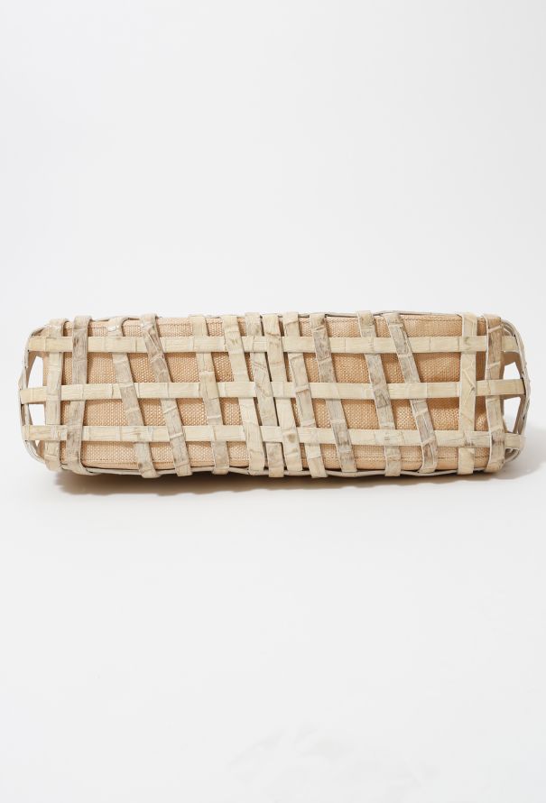 Exquisite Vintage Nancy Gonzalez Crocodile Raffia Bag - 5