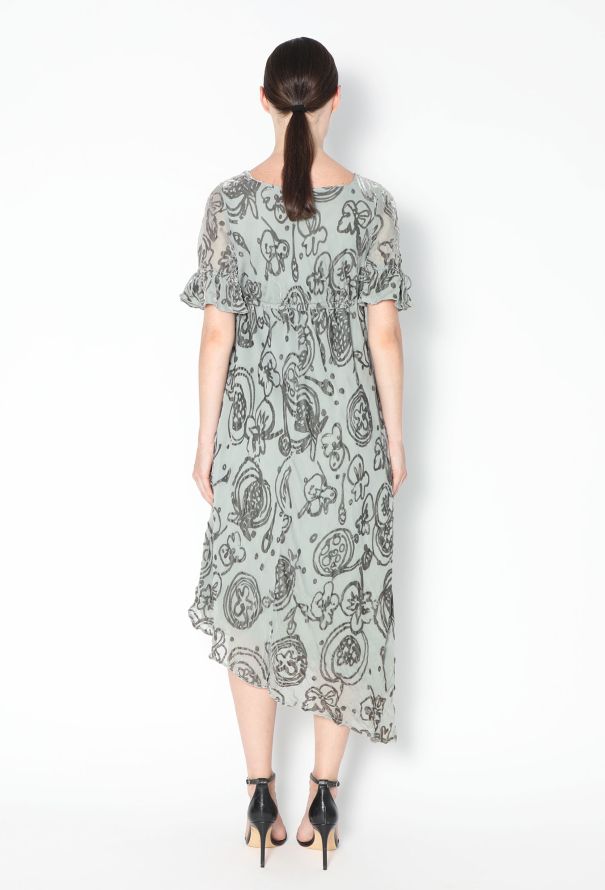 Romeo Gigli '90s Asymmetrical Velvet Crêpe Dress - 4