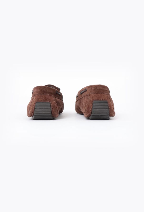 Bottega Veneta Suede Intrecciato Mocassins - 4