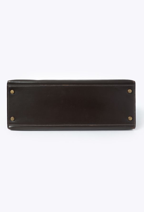 Hermès Rare 1957 Marron Box Kelly Sellier 32 - 9