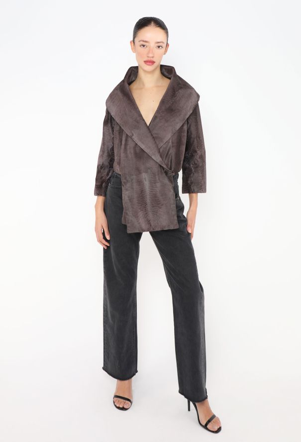 Prada 2000 Pony Hair Shawl Jacket - 4