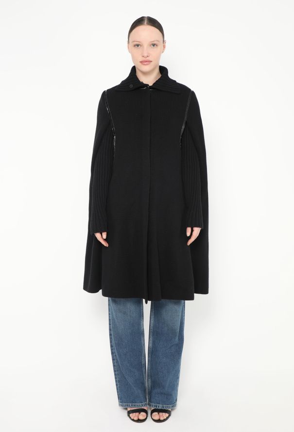 Alexander McQueen Ribbed Knit Cape - 4