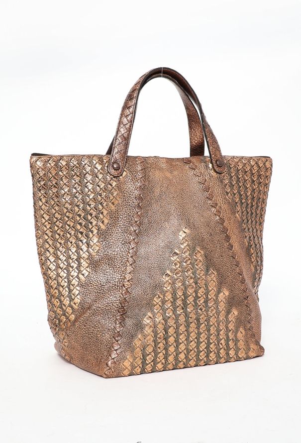 Bottega Veneta S/S 2009 Copper Intrecciato Tote Bag - 3