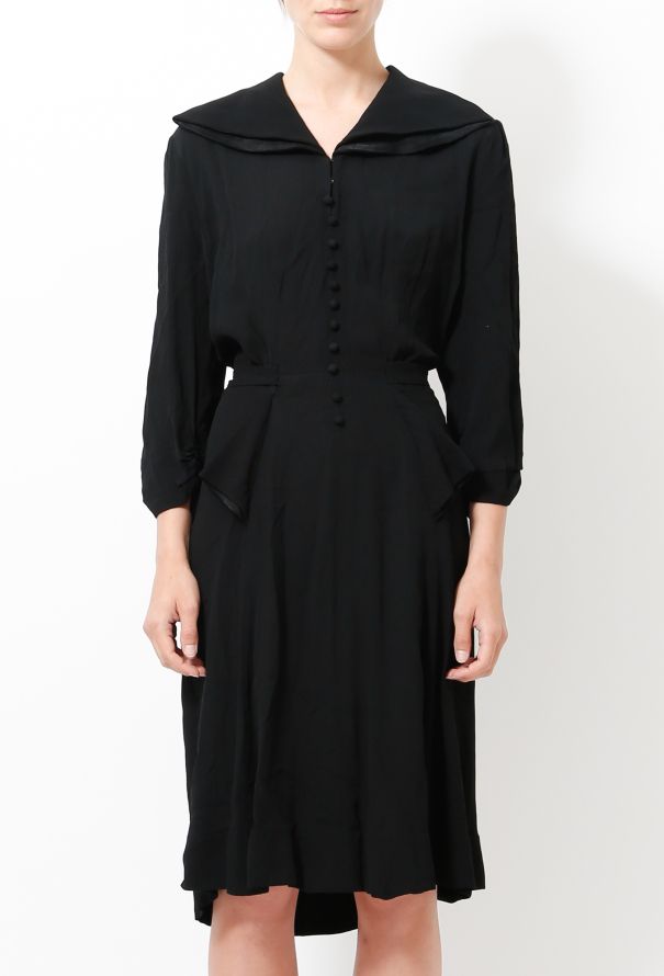 Vintage Crêpe Belted Dress - 3
