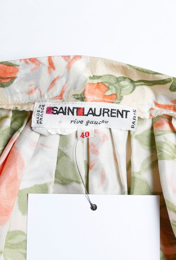 Saint Laurent COLLECTOR 1977 Belted Silk Peasant Skirt - 5