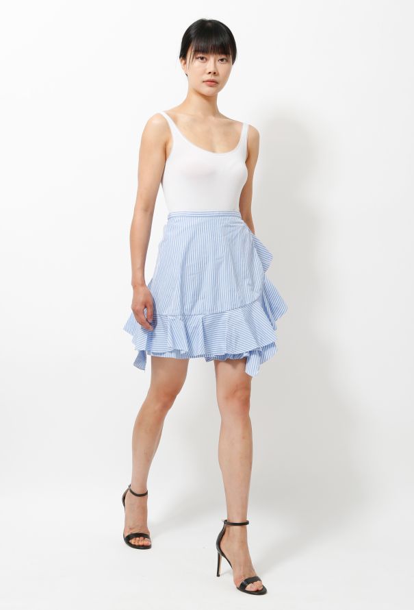 J.W. Anderson Ruffled Striped Wrap Skirt - 1