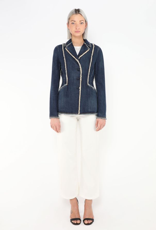 Dior Resort 2020 Frayed Denim Bar Jacket - 2