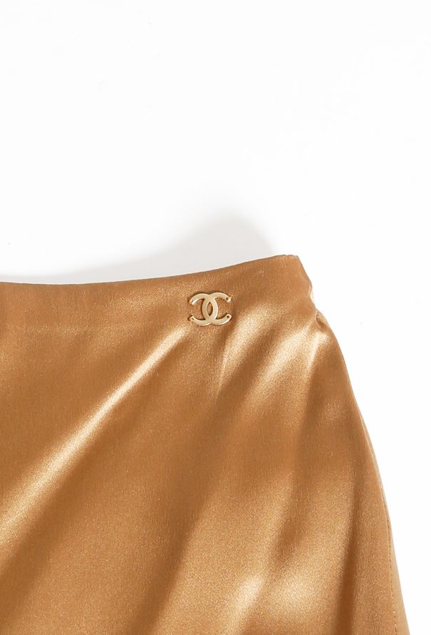 Chanel 2006 Satin Flared 'CC' Skirt - 6