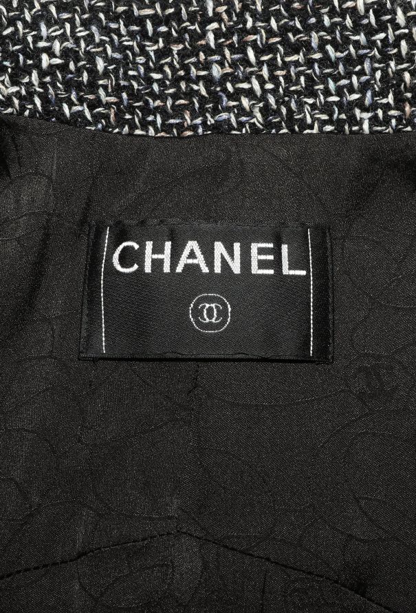 Chanel Silk Trim Tweed 'CC' Jacket - 6