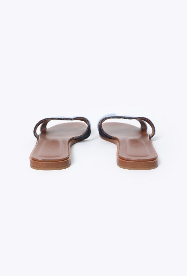 Hermès Denim Oran Sandals - 4