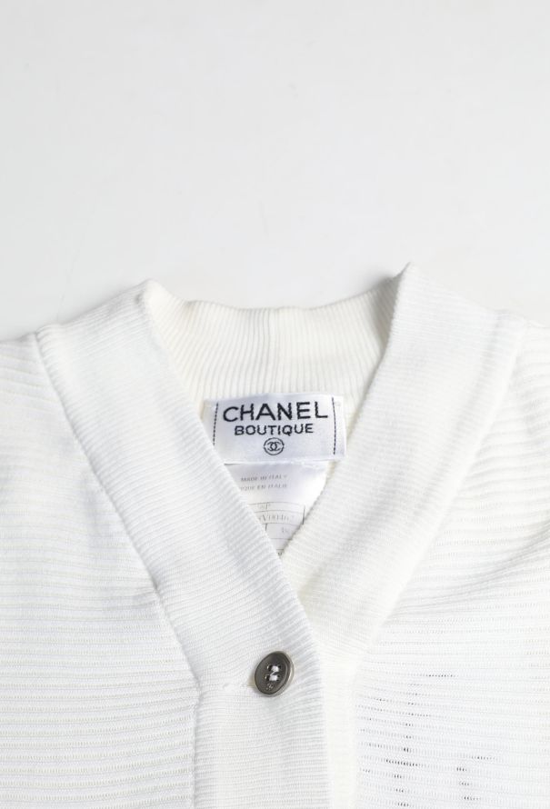 Chanel 1998 Cotton Ribbed Knit Top - 4