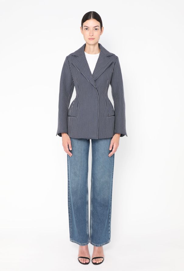 Céline Pinstripe Hourglass Blazer, Resort 2016 - 3